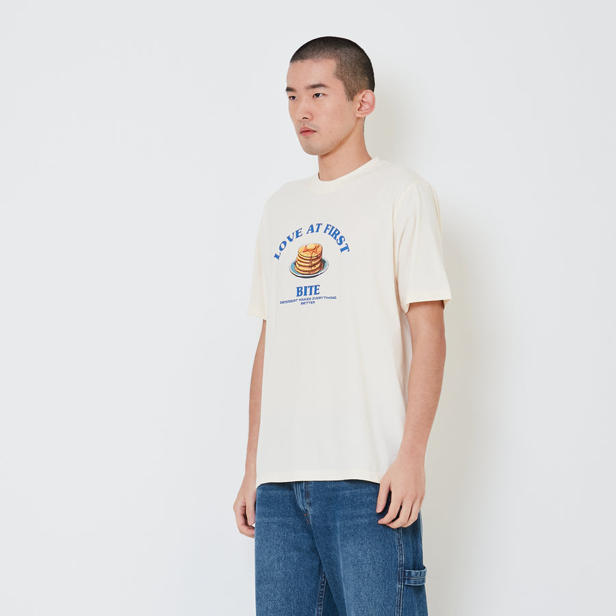 Men Graphic Tee - Cream - SM2409180A