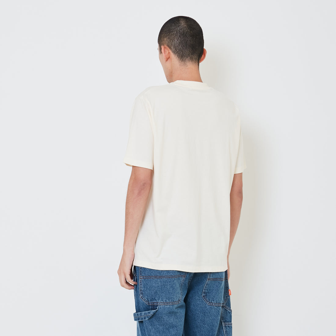 Men Graphic Tee - Cream - SM2409180A