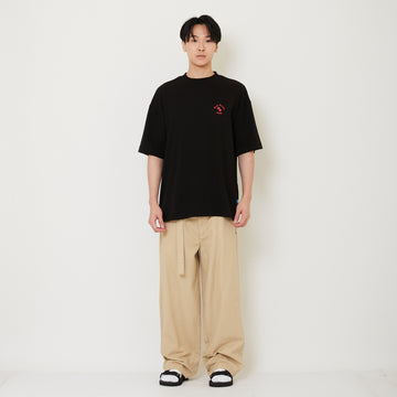 Men Wide Leg Long Pants - Khaki - SM2410199A
