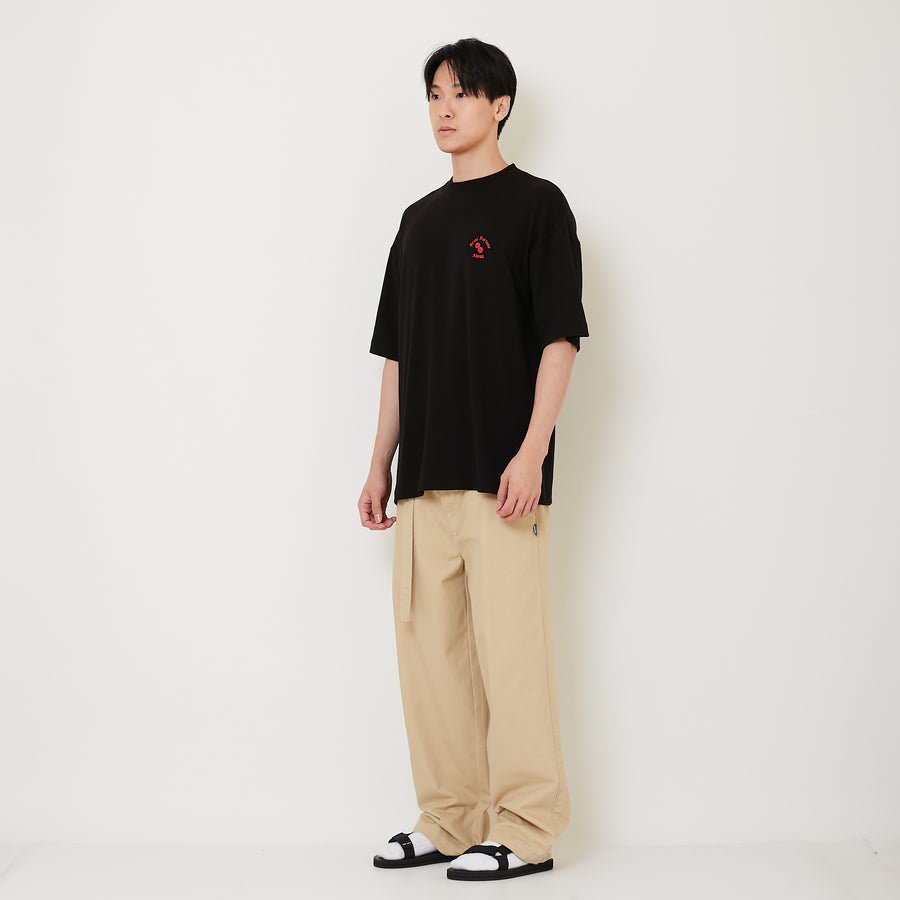Men Wide Leg Long Pants - Khaki - SM2410199A