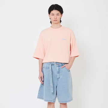 Men Baggy Fit Jorts - Light Blue - SM2411223B