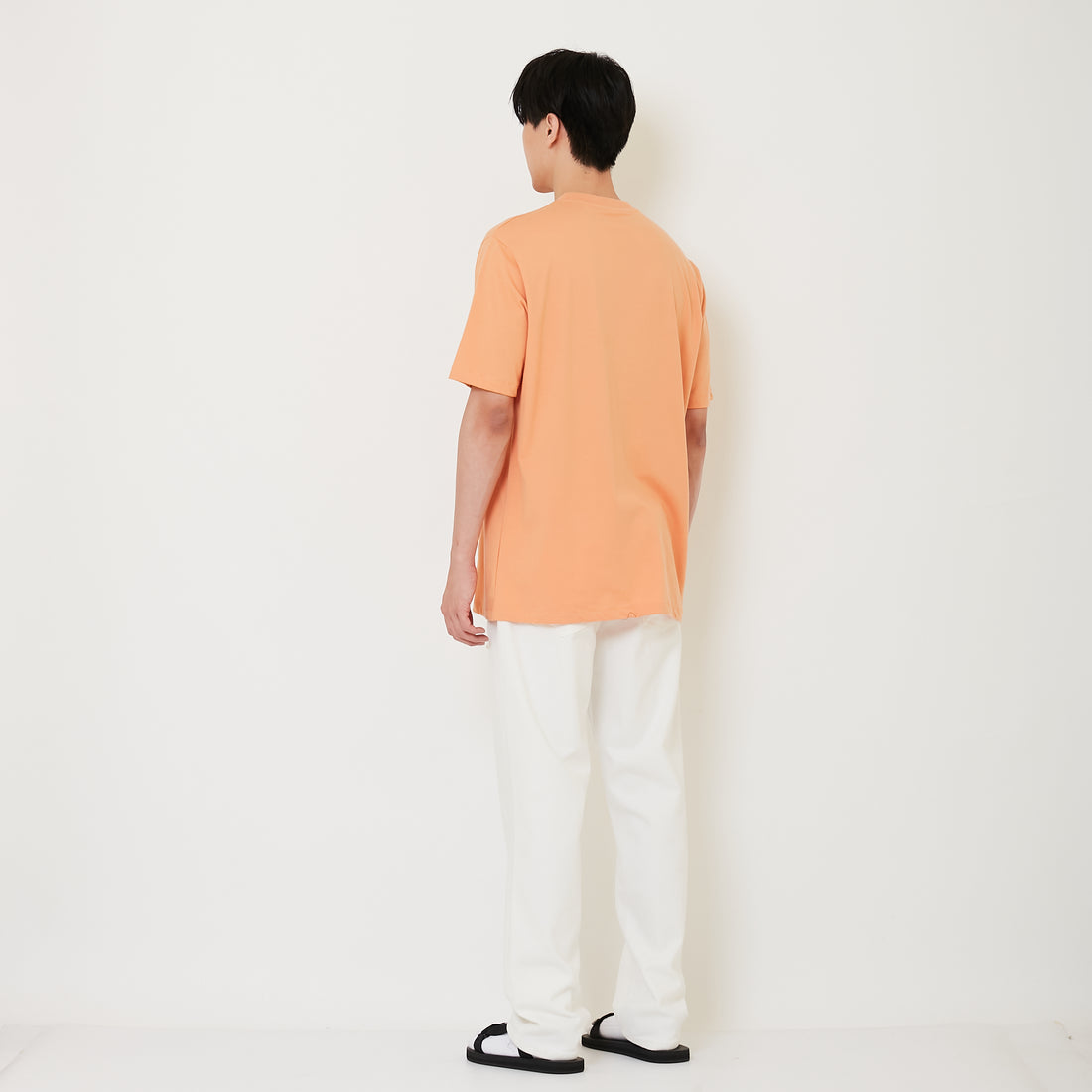 Men Slim Cut Long Jeans With Belt - Off White - SM2411224A