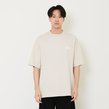 Men Printed Oversized Tee - Sand - SM2411229B