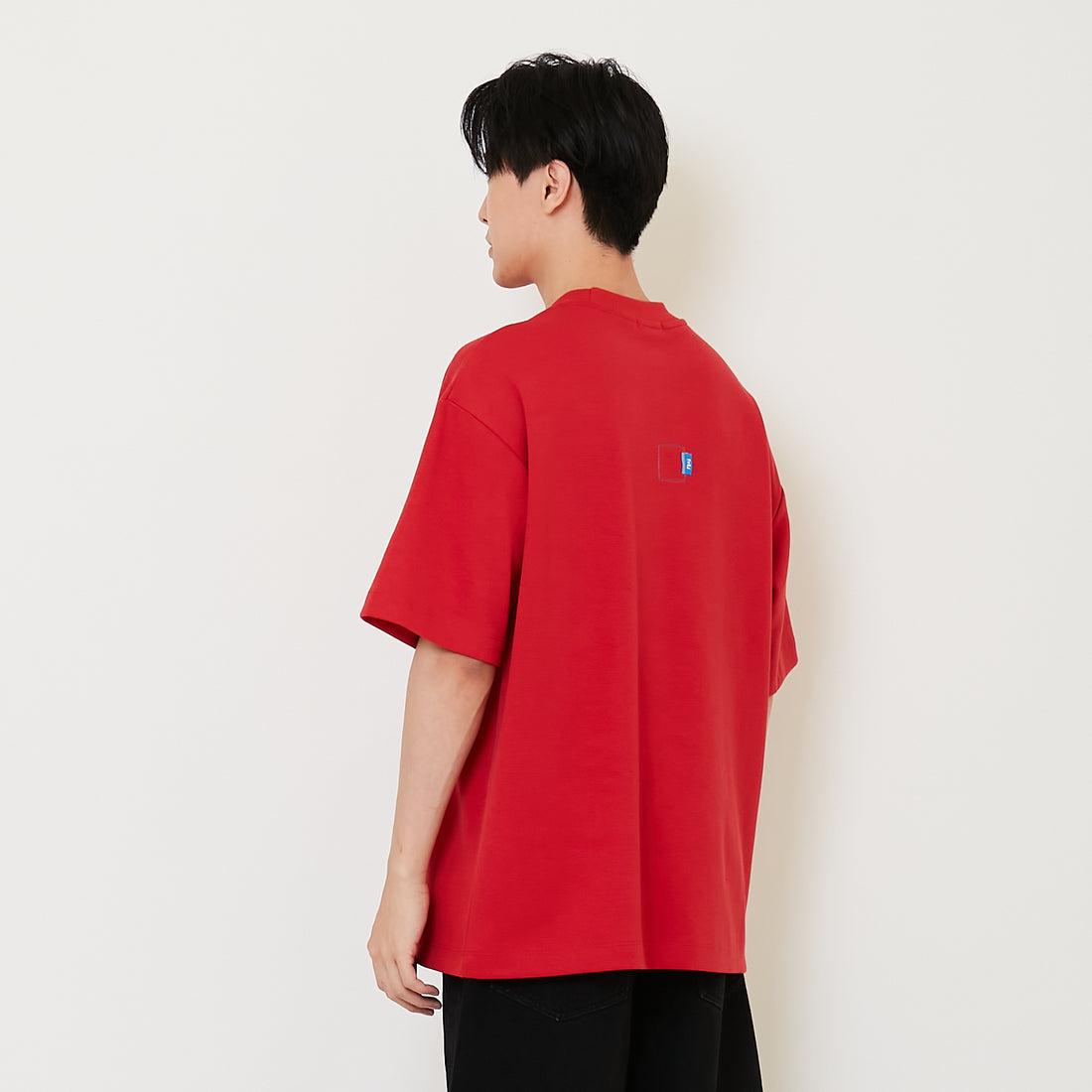 Men Printed Oversized Tee - Dark Red - SM2411229C