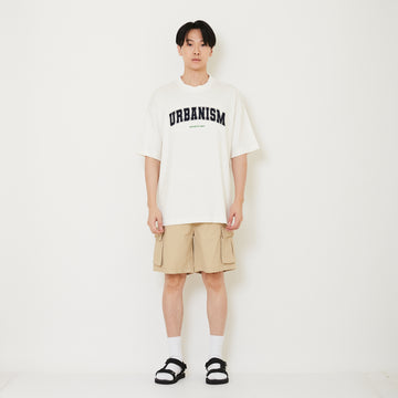 Men Twill Cargo Shorts - Khaki - SM2411236A