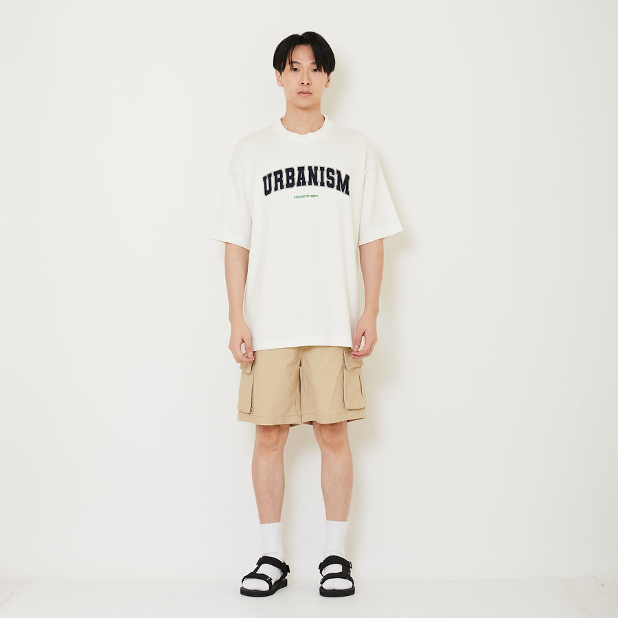 Men Twill Cargo Shorts - Khaki - SM2411236A