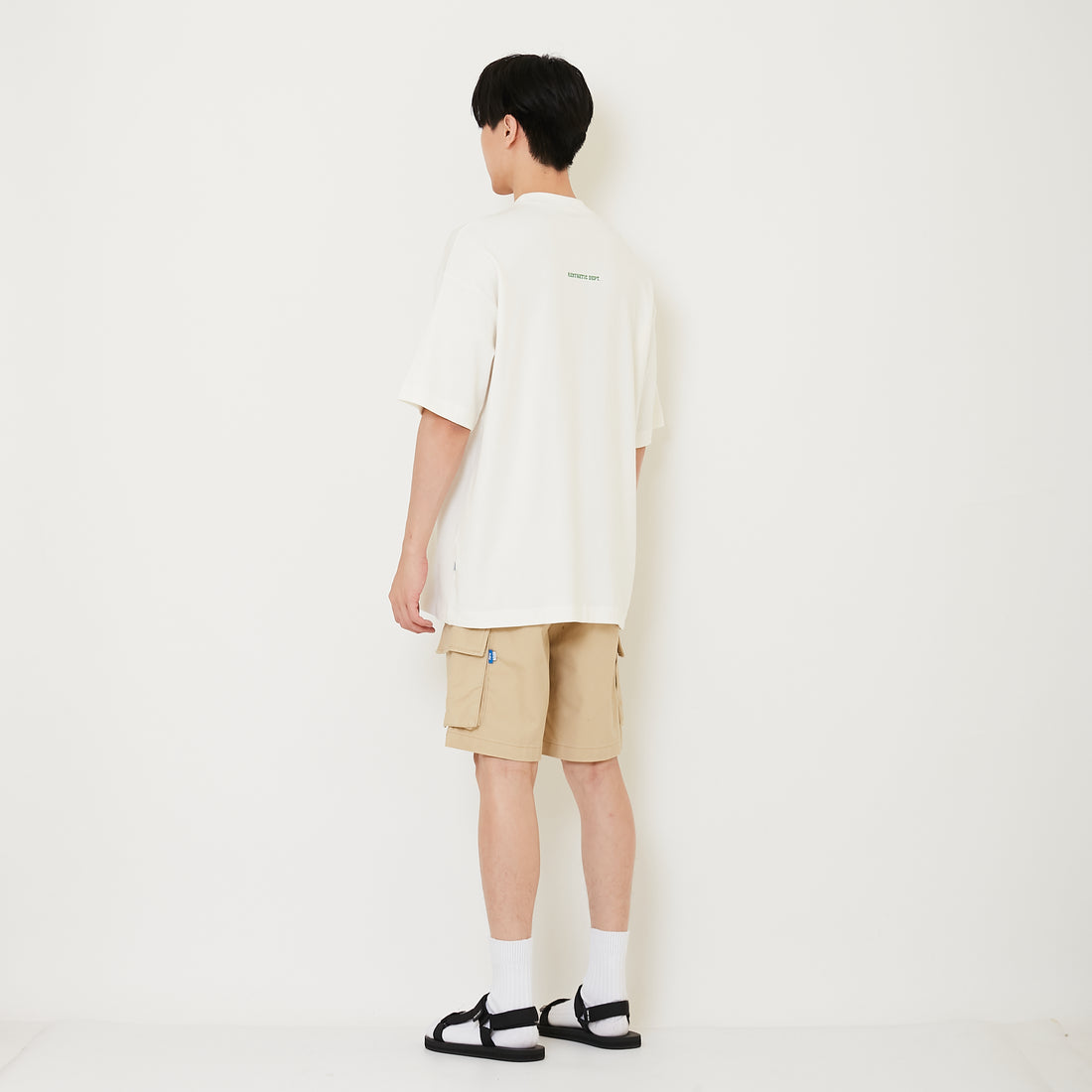 Men Twill Cargo Shorts - Khaki - SM2411236A