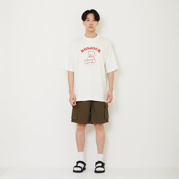Men Twill Cargo Shorts - Army Green - SM2411236B