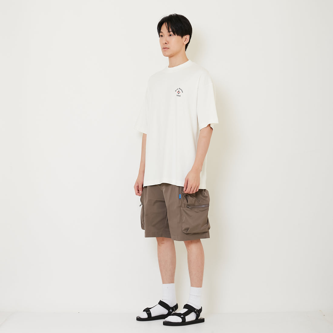 Men Nylon Shorts - Grey - SM2411238A