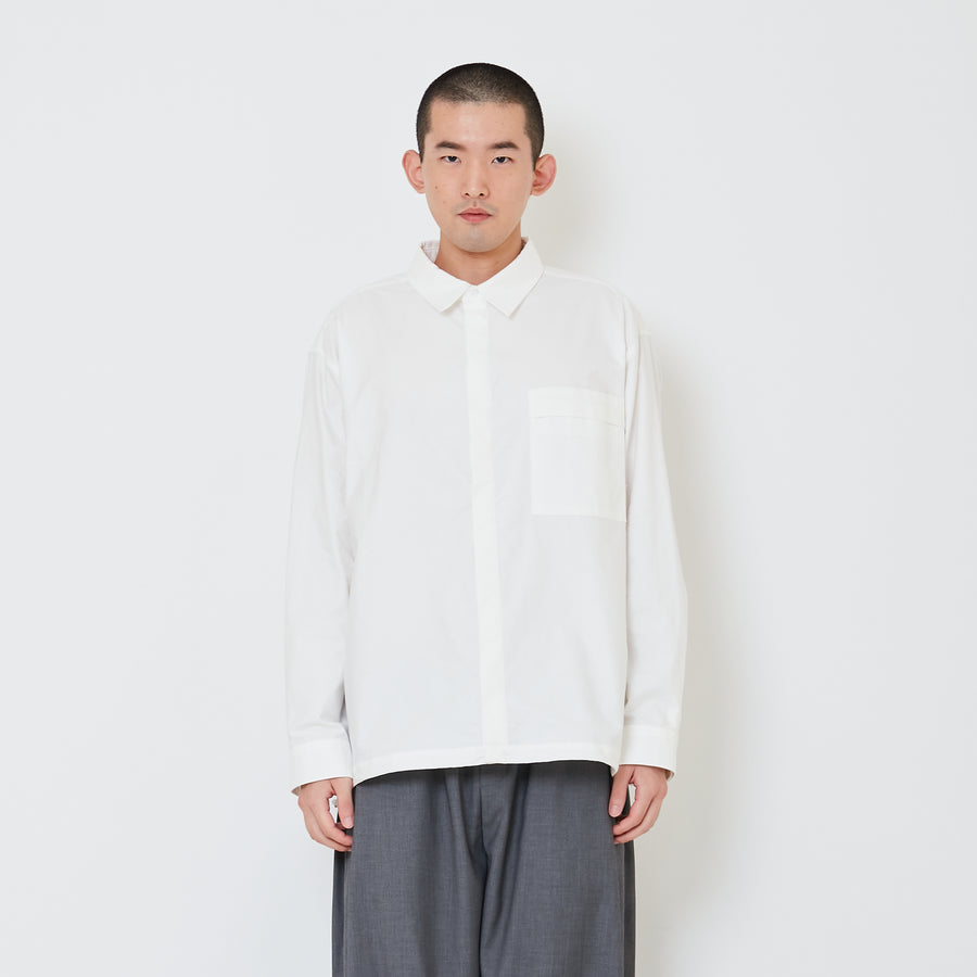 Men Oversized Shirt - Off White - SM2411242A