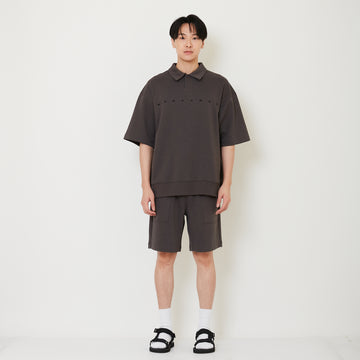 Men Sweat-Shorts - Grey - SM2412259B