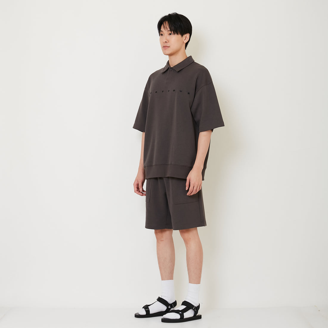 Men Sweat-Shorts - Grey - SM2412259B