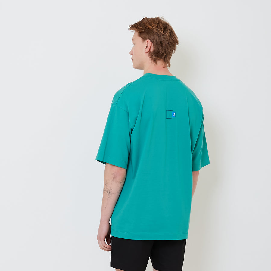 Men Printed Oversized Tee - Green - SM2501002C