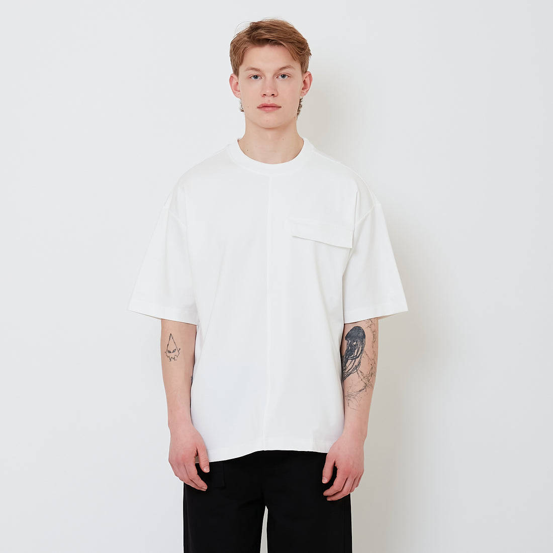 Men Oversized Tee - Off White - SM2501003A