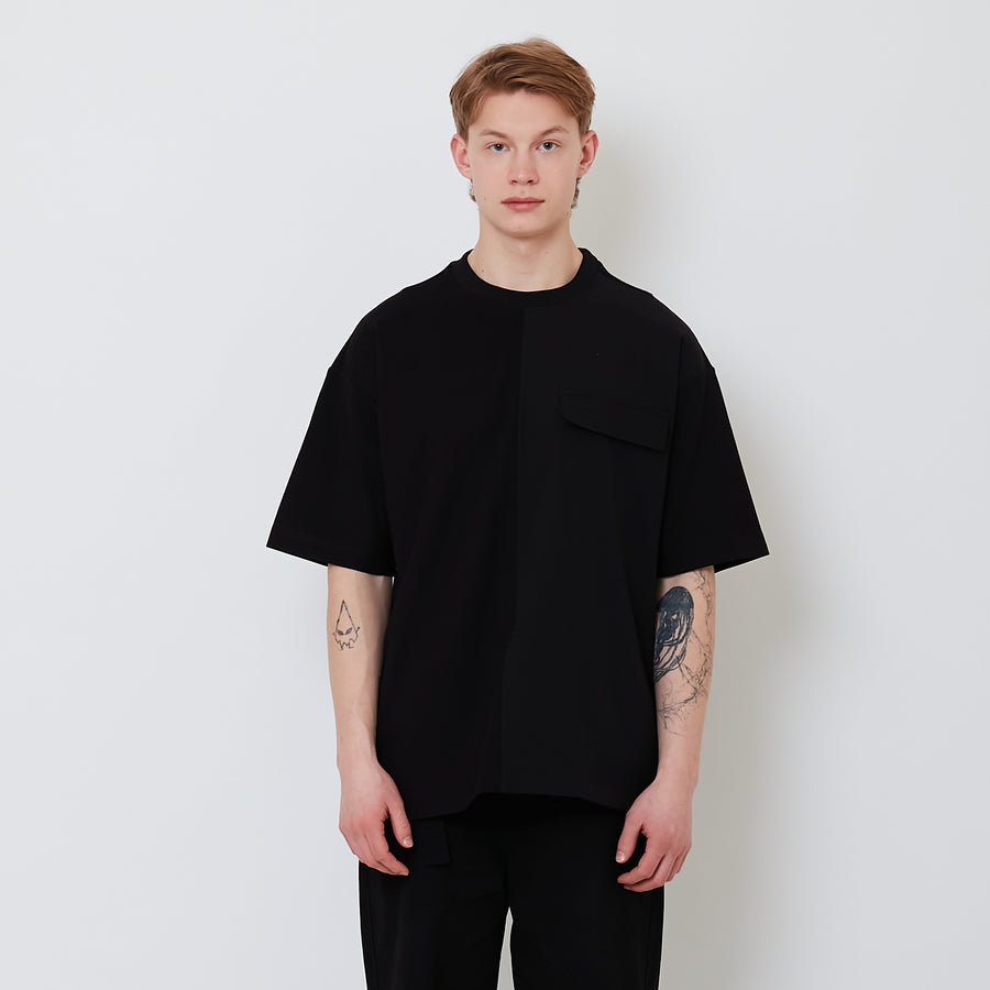Men Oversized Tee - Black - SM2501003B