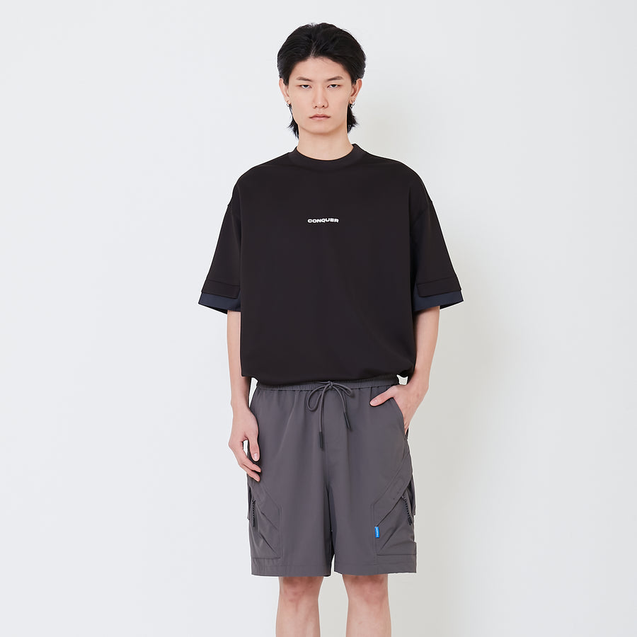 Men Nylon Shorts - Grey - SM2501006A