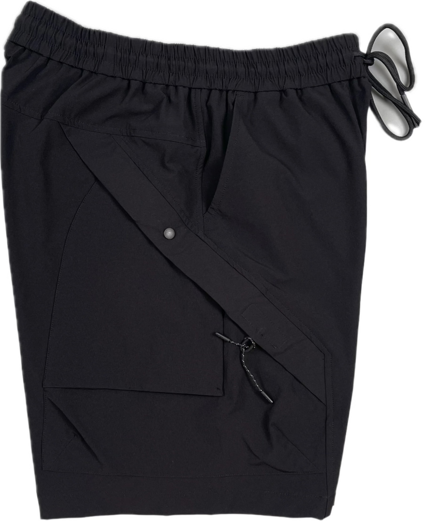 Men Nylon Shorts - Black - SM2501006B