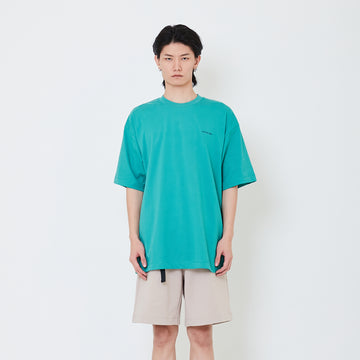 Men Printed Oversized Tee - Green - SM2501008B