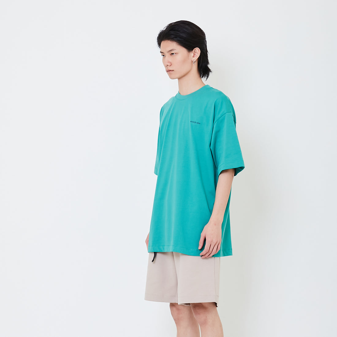 Men Printed Oversized Tee - Green - SM2501008B