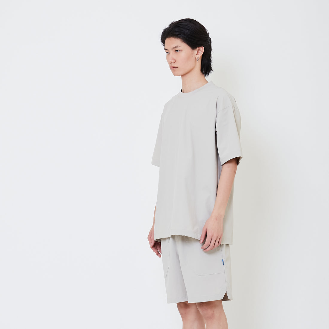 Men Oversized Tee - Beige - SM2501012A