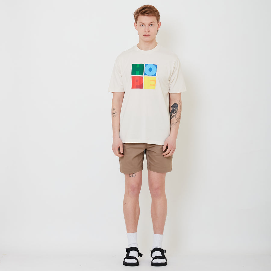 Men Twill Shorts - Khaki - SM2501014A