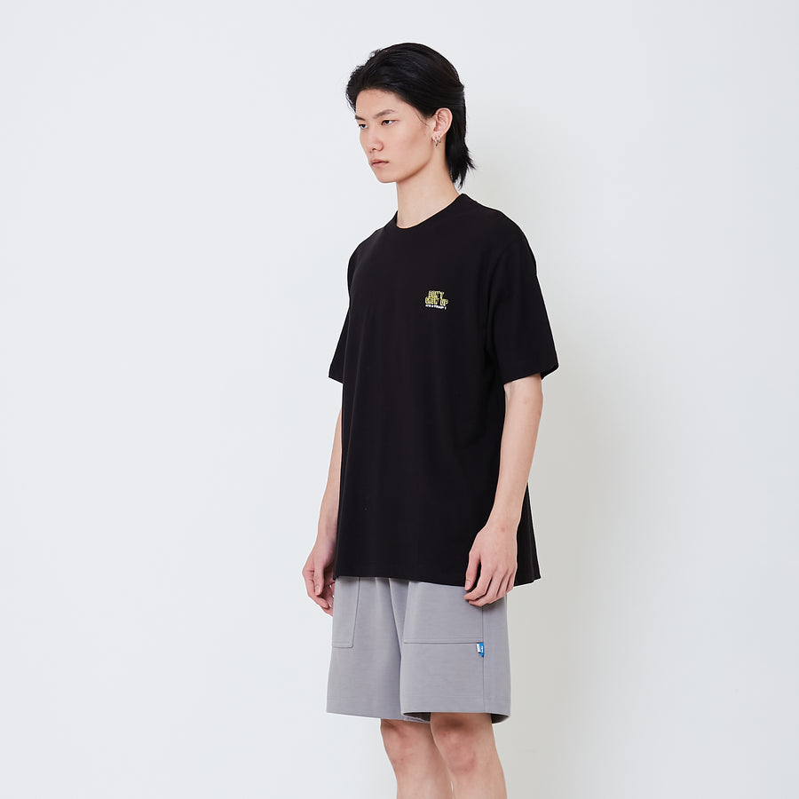 Men Graphic Tee - Black - SM2501022B