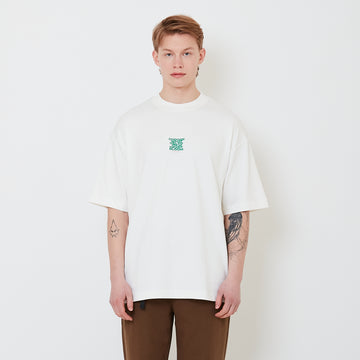 Men Printed Oversized Tee - Off White - SM2502024A
