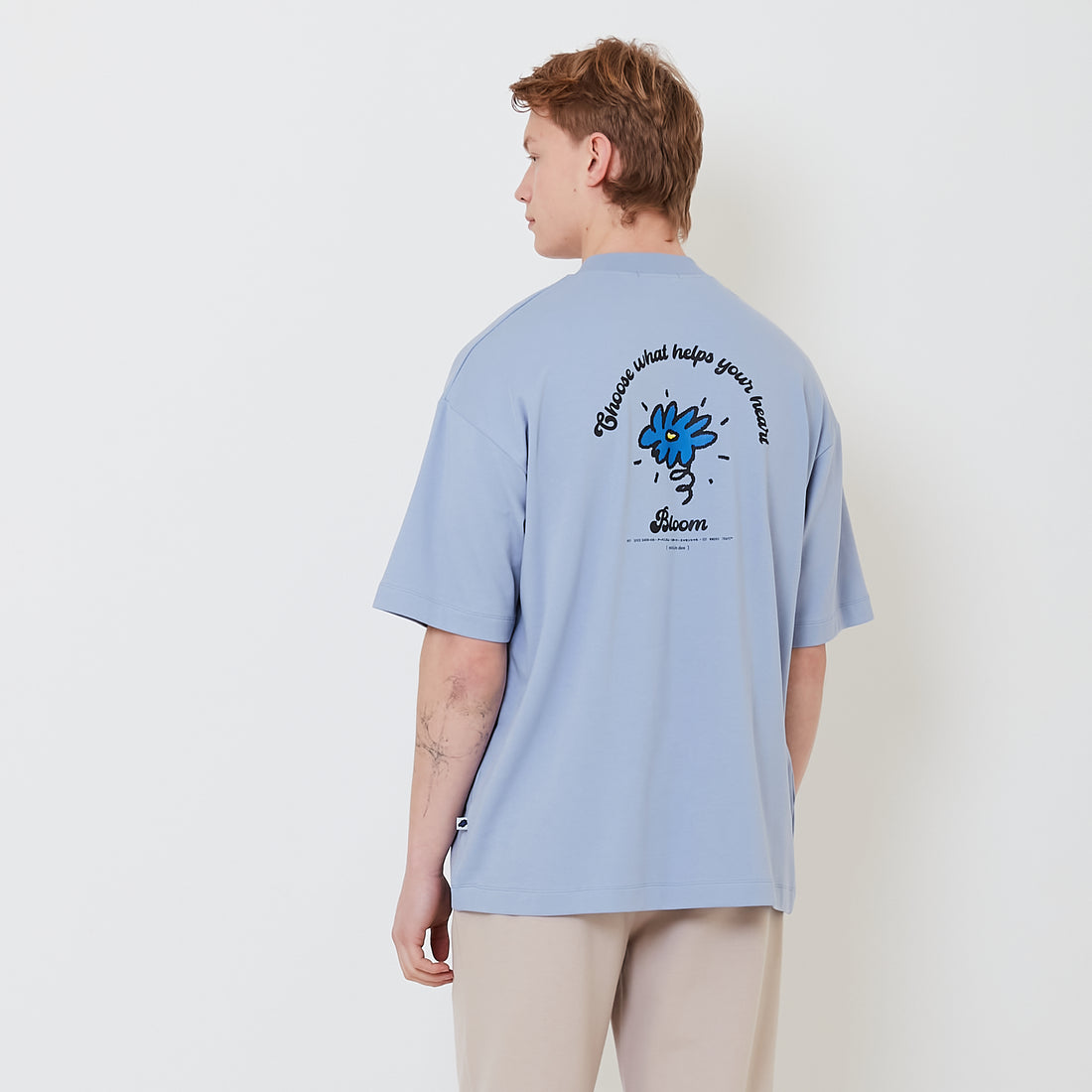 Men Printed Oversized Tee - Violet - SM2502024C