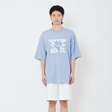 Men Printed Oversized Tee - Violet - SM2502029A