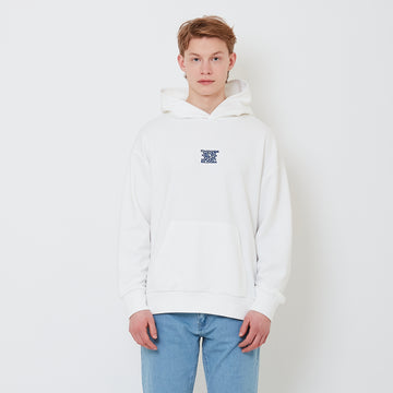 Men Embroidery Oversized Hoodie - Off White - SM2502032A