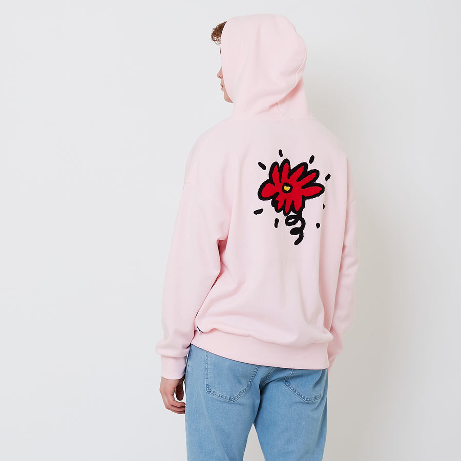Men Embroidery Oversized Hoodie - Pink - SM2502032B