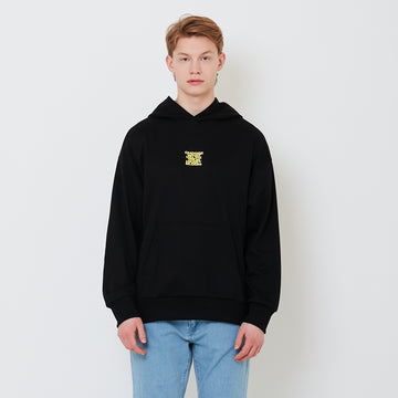 Men Embroidery Oversized Hoodie - Black - SM2502032C