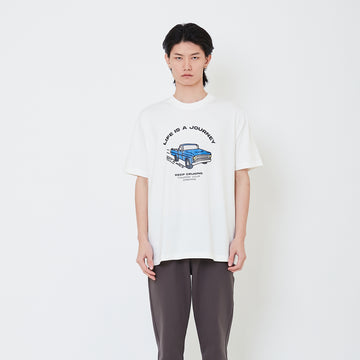 Men Graphic Tee - Off White - SM2502043A