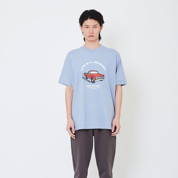 Men Graphic Tee - Violet - SM2502043B