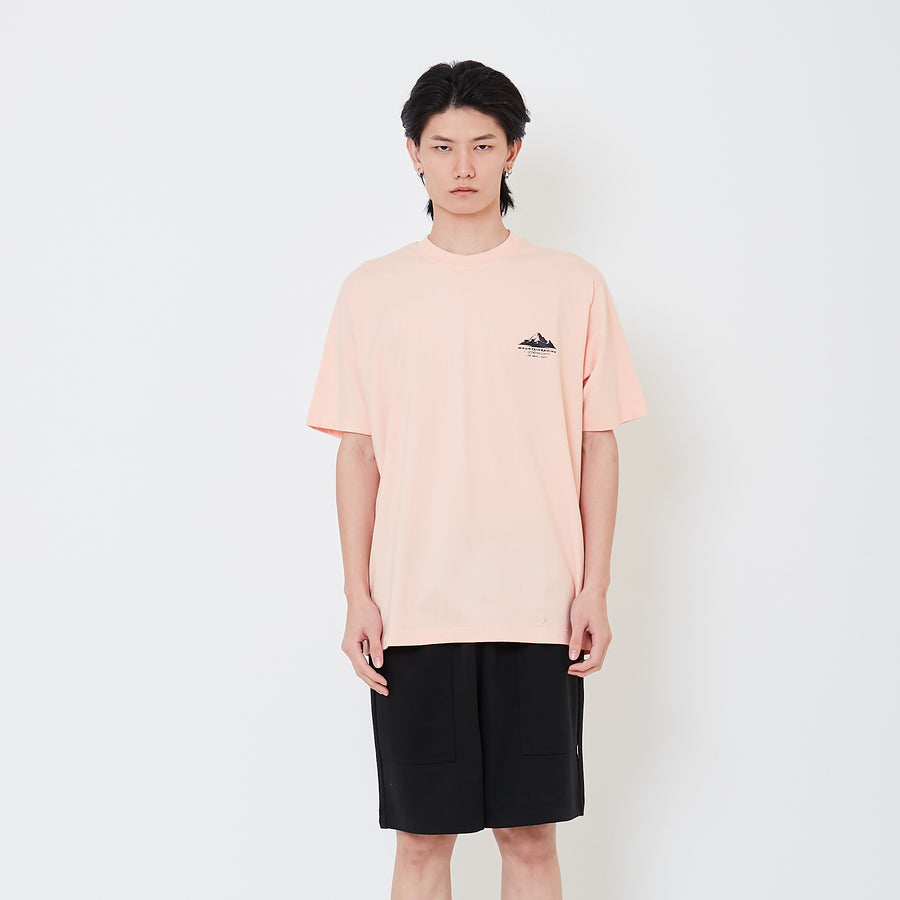 Men Graphic Tee - Salmon - SM2502044A