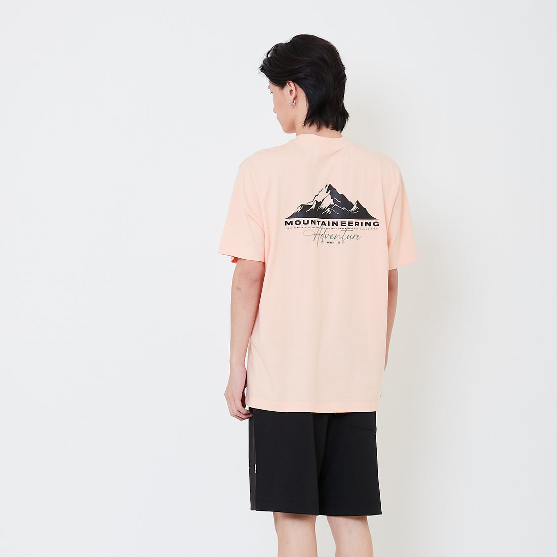 Men Graphic Tee - Salmon - SM2502044A