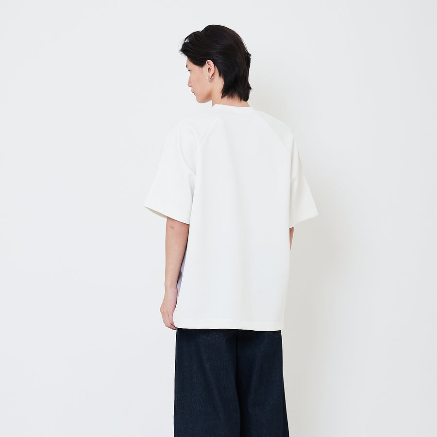 Men Oversized Jersey Tee - Off White - SM2503047A