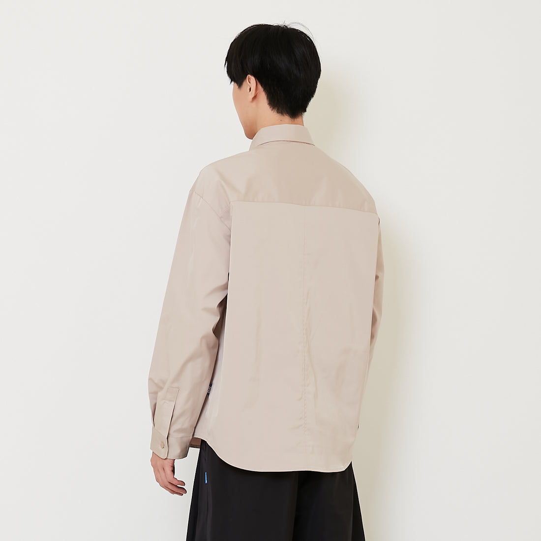 Men Oversized Shirt - Beige - SM2503050A