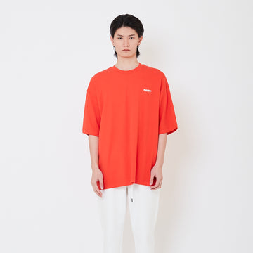 Men Printed Oversized Tee - Dark Orange - SM2503052B