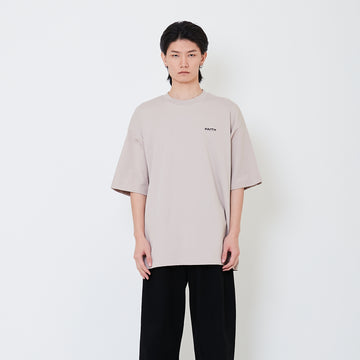 Men Printed Oversized Tee - Stone - SM2503052C
