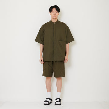 Men Woven Cargo Shorts - Army Green - SM2503056B