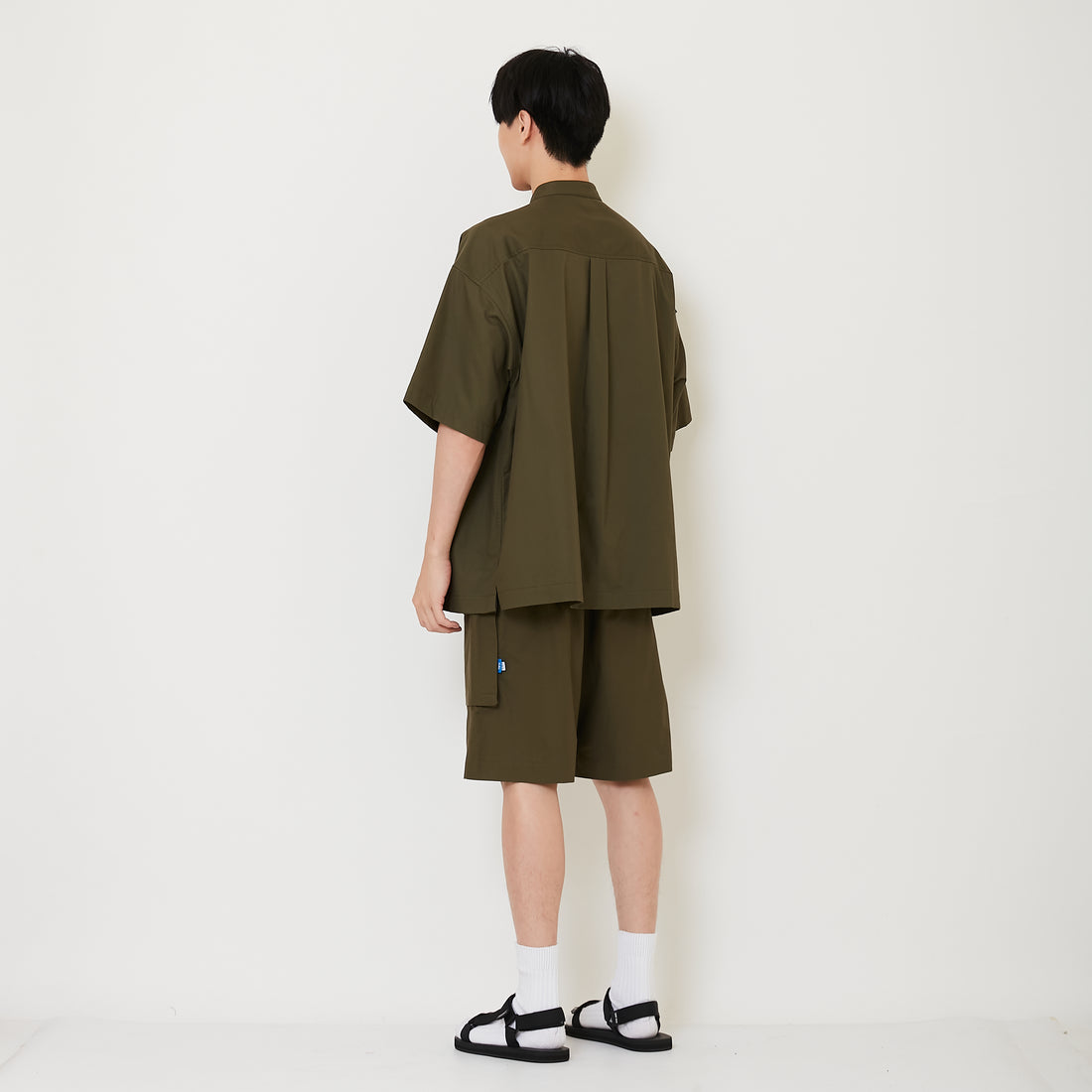 Men Woven Cargo Shorts - Army Green - SM2503056B