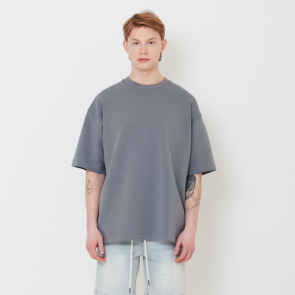 Men Oversized Neoprene Top - Metal - SM2503060C