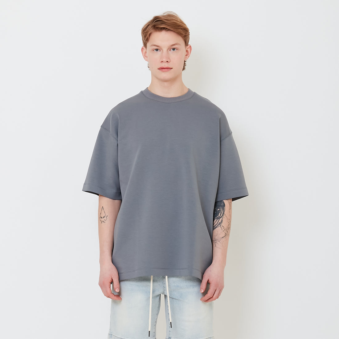Men Oversized Neoprene Top - Metal - SM2503060C