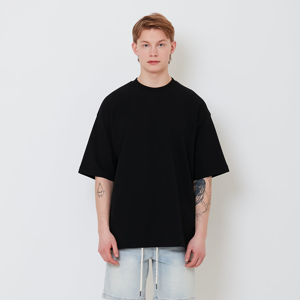 Men Oversized Neoprene Top - Black - SM2503060D