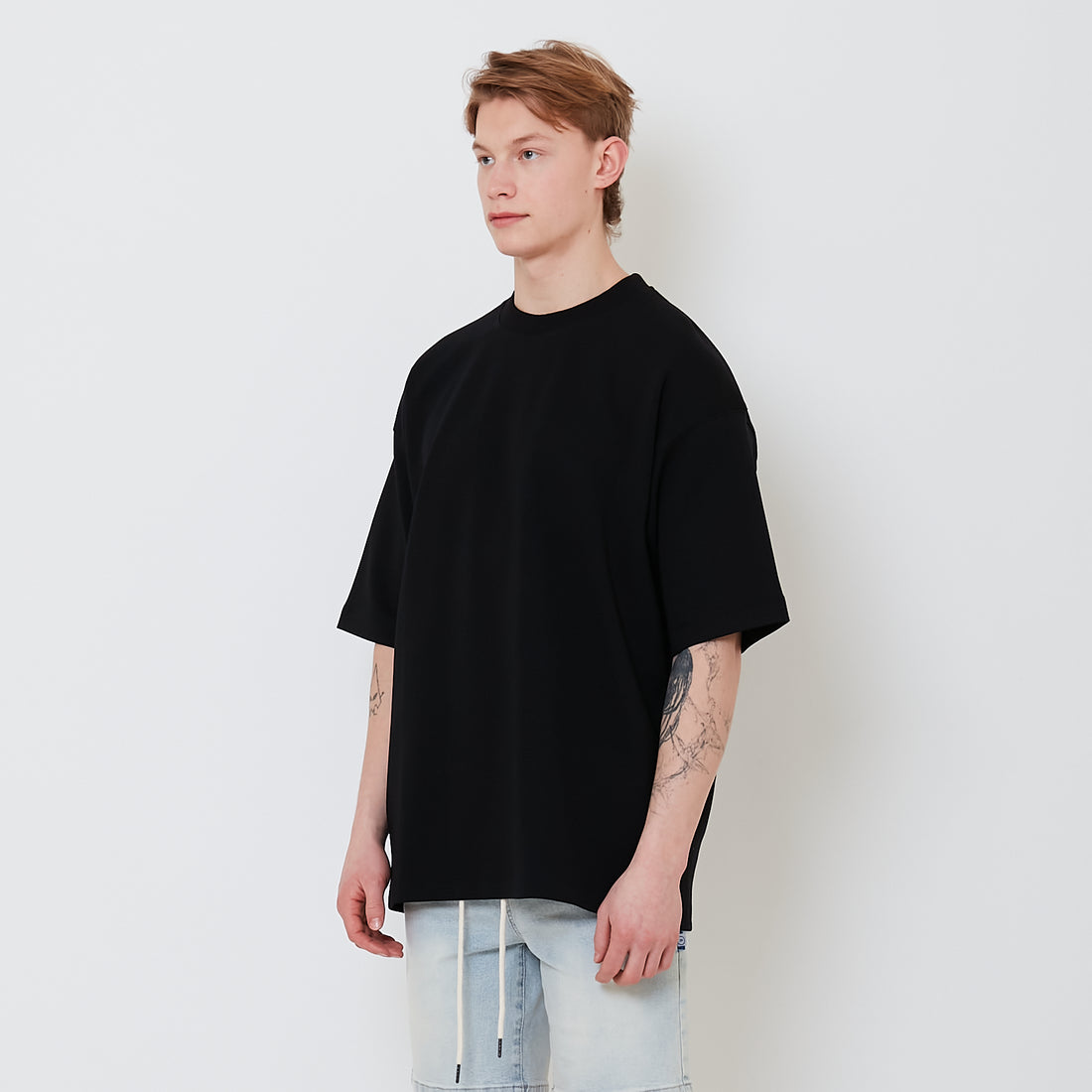 Men Oversized Neoprene Top - Black - SM2503060D