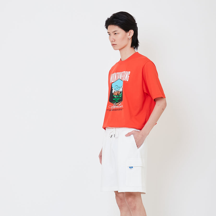 Men Cargo Sweat-Shorts - Off White - SM2503061A