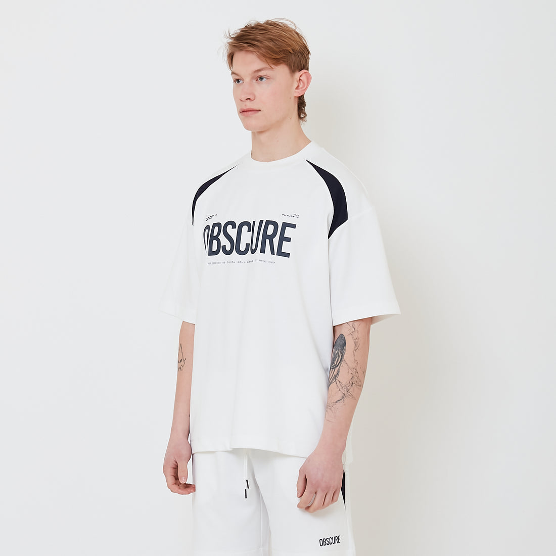 Men Oversized Pique Top - Off White - SM2503062A