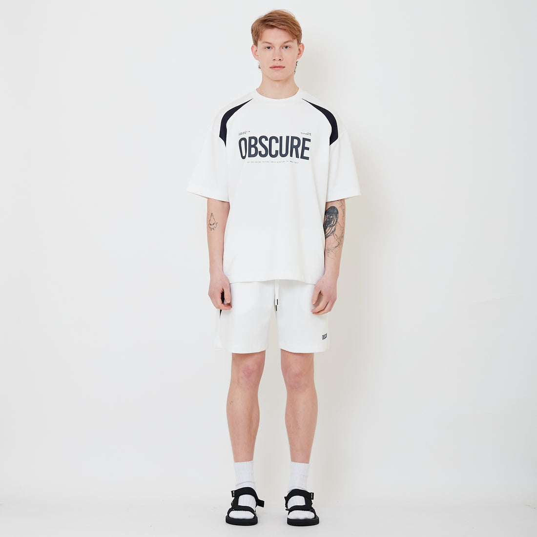 Men Pique Shorts - Off White - SM2503063A