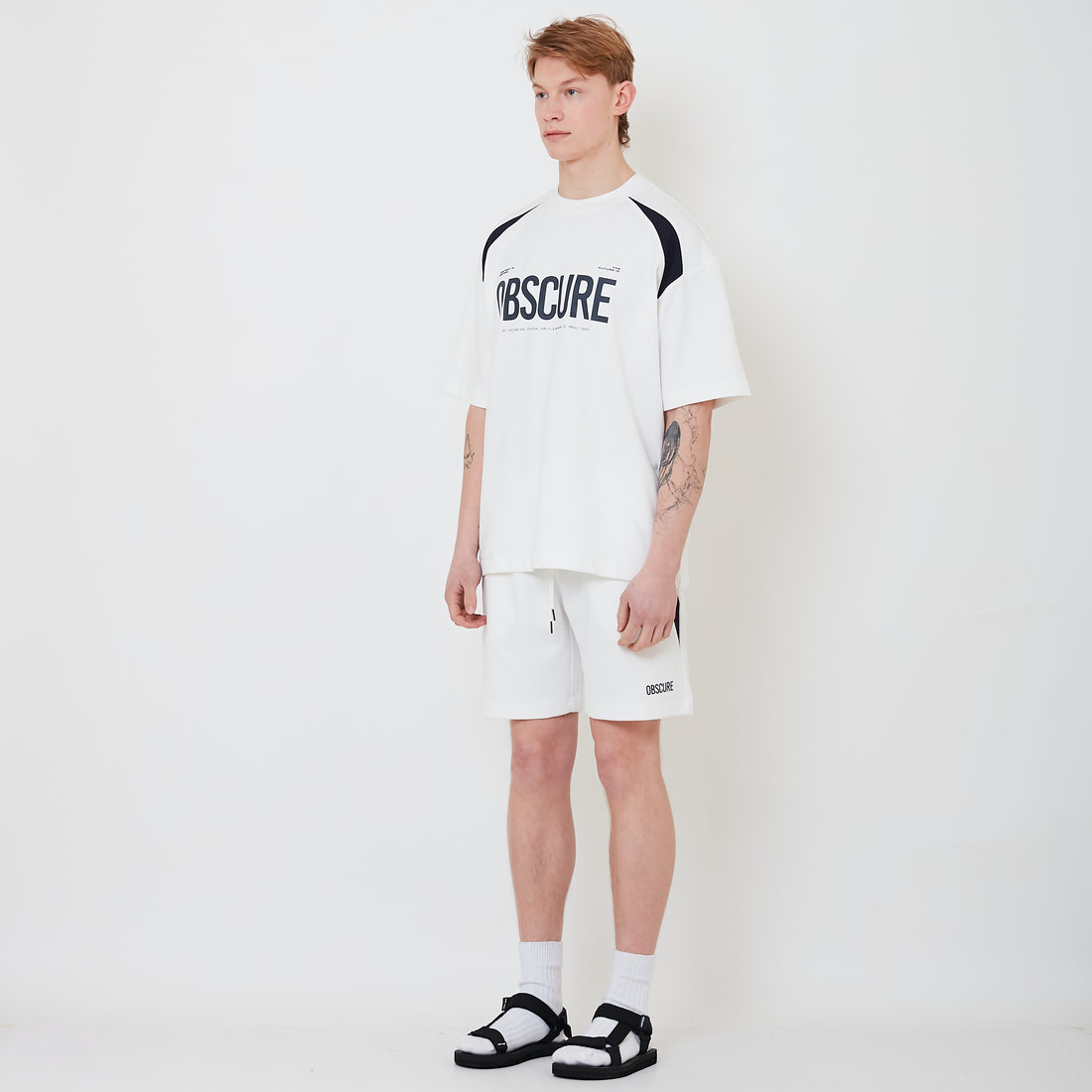 Men Pique Shorts - Off White - SM2503063A